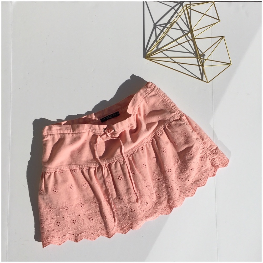 Sanctuary Clothing Coral Eyelet Skirt